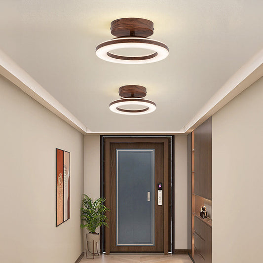 Moderne Glow Disc Plafondlamp Neutrale Verlichting Koude Bruin