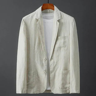 Lichtgewicht zomerblazer van linnenmix Beige