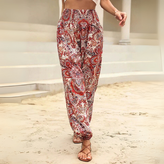 Losse harembroek met olifantenprint in bohemian stijl voor de zomer Bohemen 2