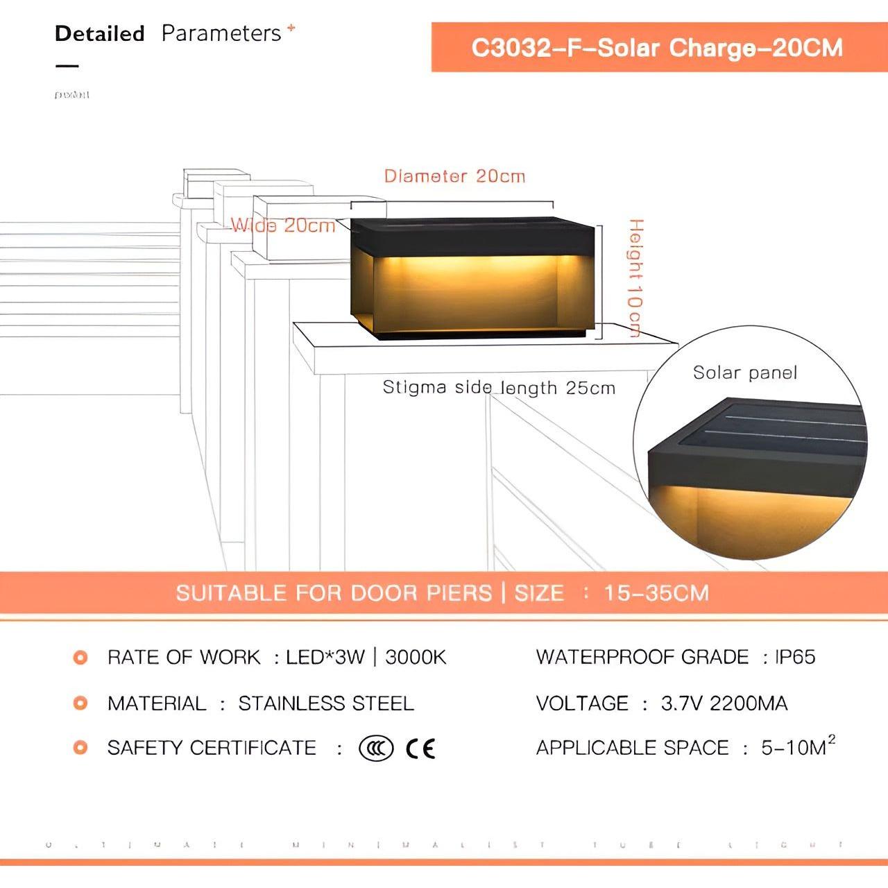 Waterdichte Solar Tuinlamp met LED Verlichting – Eenvoudige Installatie en Elegant Ontwerp voor Tuinverlichting op Zonne-energie