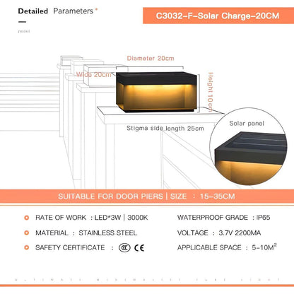 Waterdichte Solar Tuinlamp met LED Verlichting – Eenvoudige Installatie en Elegant Ontwerp voor Tuinverlichting op Zonne-energie