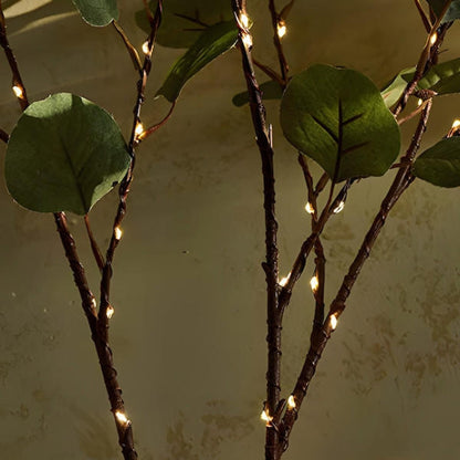 Feeënlicht Olijftak Verstelbare Tak Twinkelende Lichtjes