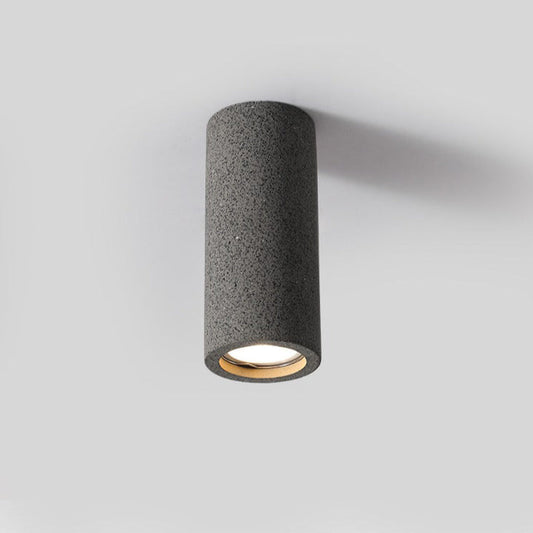 Minimalistische Cementen Opbouwspot met GU10 LED Compatibiliteit Zwart