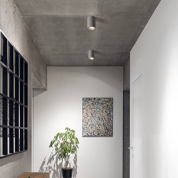 Minimalistische Cementen Opbouwspot met GU10 LED Compatibiliteit