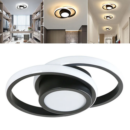 Minimalistische LED Plafondlamp Dubbele Ring Modern Compact