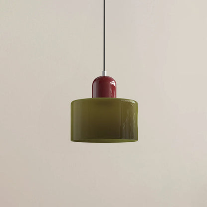 Kleine Glas-Pendelleuchte - LED, Glas/Metall, Max 12W, Drukknop, E27, CE/UL Gecertificeerd, Moderne Elegant