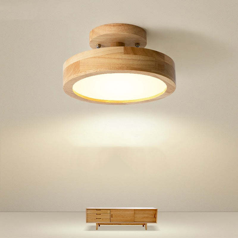 Moderne LED Plafondlamp Hout en Acryl voor Slaapkamer