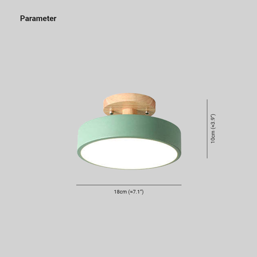Moderne LED Plafondlamp Hout en Acryl voor Slaapkamer