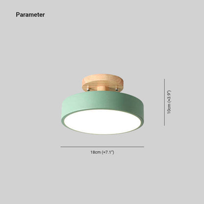 Moderne LED Plafondlamp Hout en Acryl voor Slaapkamer