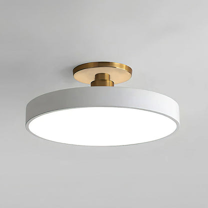 Moderne Compacte Ronde LED Plafondlamp Semi Inbouw 30cm Wit