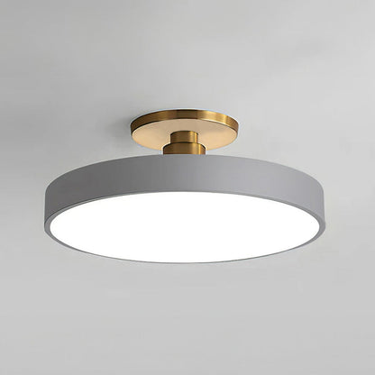 Moderne Compacte Ronde LED Plafondlamp Semi Inbouw 30cm Grijs