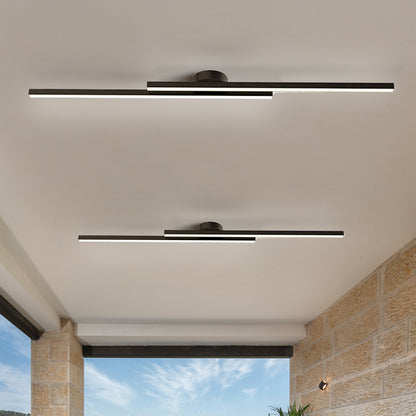 Moderne Aluminium Lange Strip Semi Inbouw LED Plafondlamp