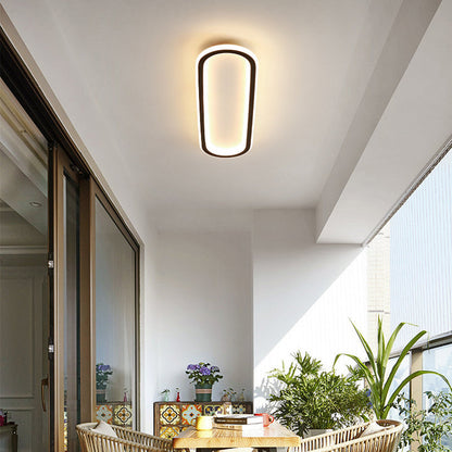 Moderne Lange Plafondlamp Voor Gangpad En Hal Verlichting Zwart D30*H5CM-15W Warm licht