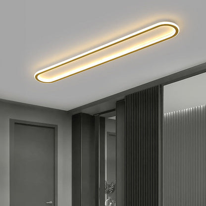 Moderne Lange Plafondlamp Voor Gangpad En Hal Verlichting Goud D60*H5CM-28W