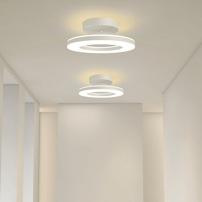 Moderne Gouden IJzeren Hal LED Plafondlamp Warm Licht Wit D30*H8CM Dimbaar met afstandsbediening