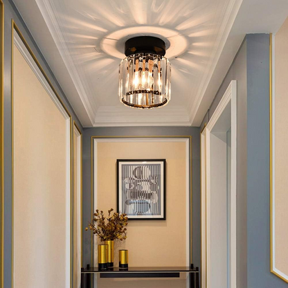 Moderne Zwarte Plafondlamp Met Eén Lichtbron Voor Hal Zwart Cirkel (D26*30CM)