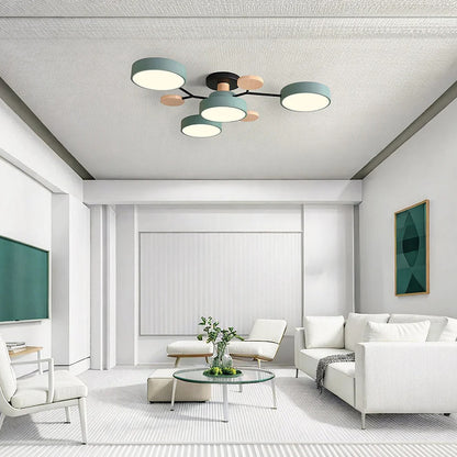 Moderne Ronde LED Kroonluchter Van IJzer Voor Woonkamer