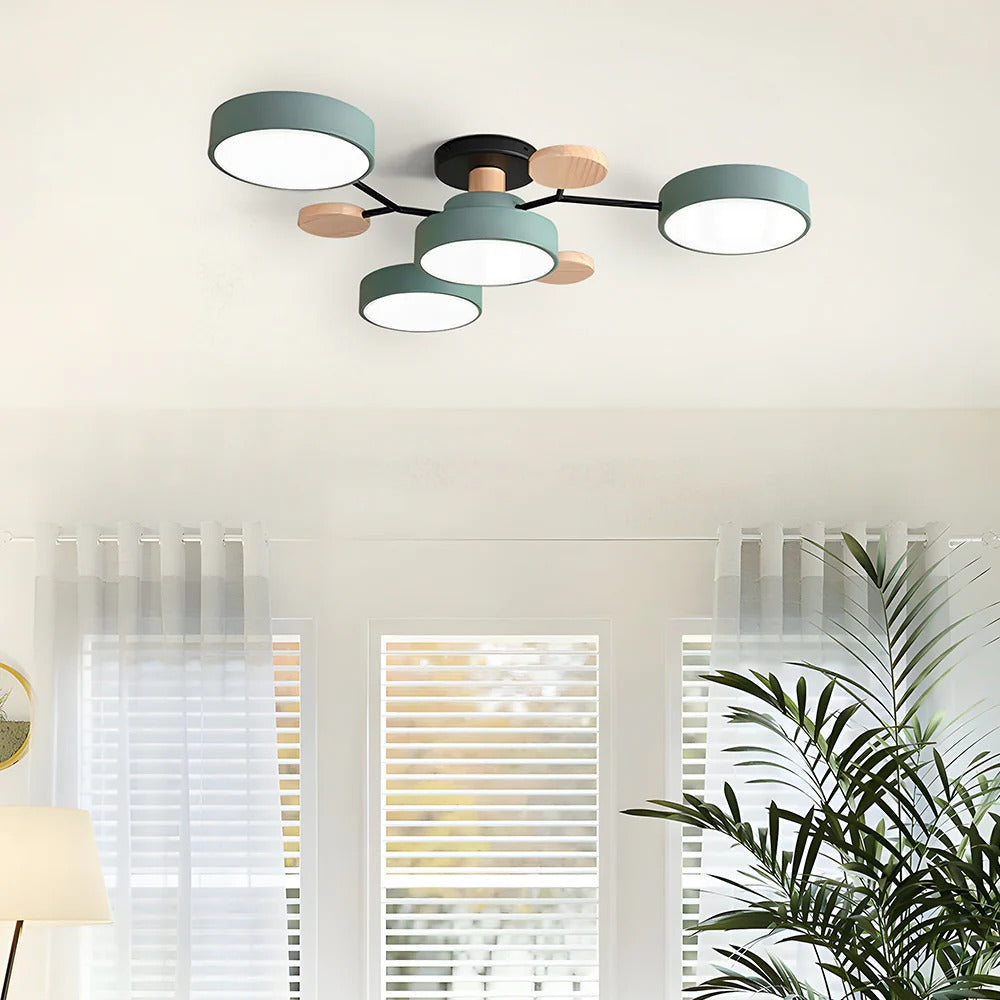 Moderne Ronde LED Kroonluchter Van IJzer Voor Woonkamer