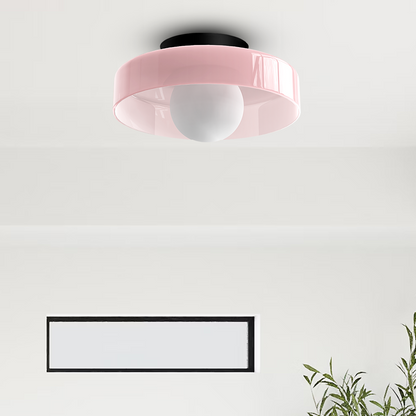 Moderne Ronde Plafondlamp Voor Keuken Met Helder Licht Roze D35*H15cm