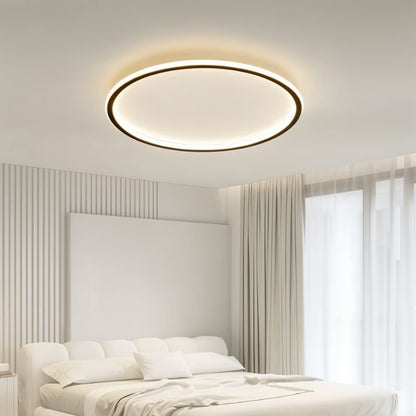 Moderne Ultradunne Ronde Lage Plafondlamp Voor Interieur Zwart D40cm*H5cm Neutraal licht