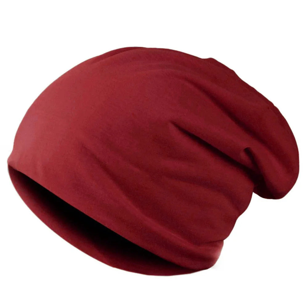 Nieuwe effen kleur baggy slouchy mutsen hoed voor mannen mannelijke herfst lente hiphop zachte oorwarmer schedelkappen buiten winddichte muts 10