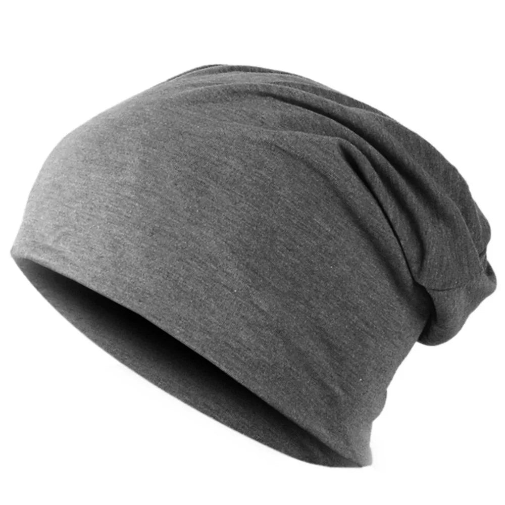 Nieuwe effen kleur baggy slouchy mutsen hoed voor mannen mannelijke herfst lente hiphop zachte oorwarmer schedelkappen buiten winddichte muts 7