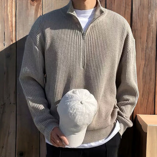 Nordic Half-Zip Sweater Grijs