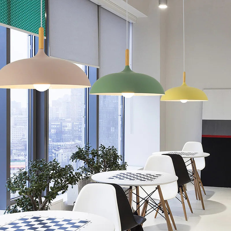 Plafondlamp Scandinavisch Eikenhout Met LED Verlichting