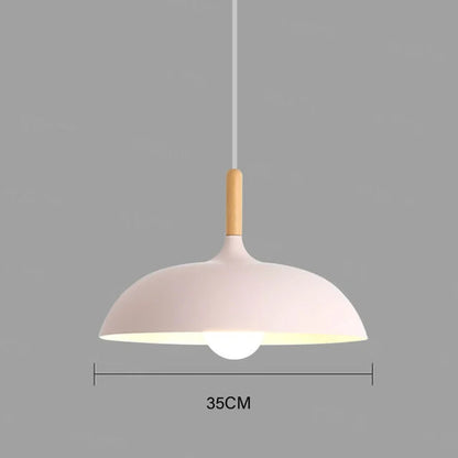 Plafondlamp Scandinavisch Eikenhout Met LED Verlichting Roze