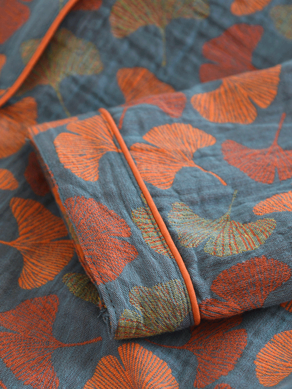 Vintage Bloemenprint Crepe Pyjama Set - 2-delig voor Dames