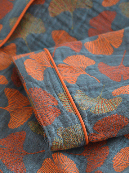 Vintage Bloemenprint Crepe Pyjama Set - 2-delig voor Dames