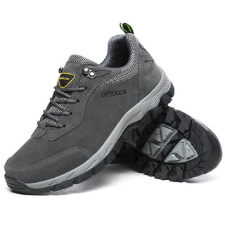 Heren Wandelschoenen - Veterschoenen met profielzool voor extra grip Grijs