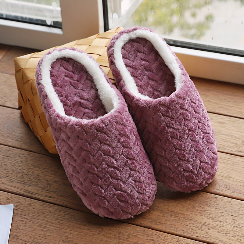 Unisex Warme Winterpantoffels - Zachte Sloffen met Voering Paars