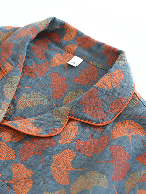 Vintage Bloemenprint Crepe Pyjama Set - 2-delig voor Dames