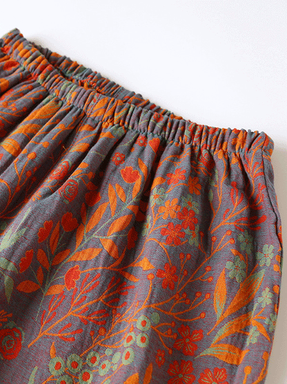 Luna Elegante Bloemenprint Pyjama Set voor Dames Nachtkleding