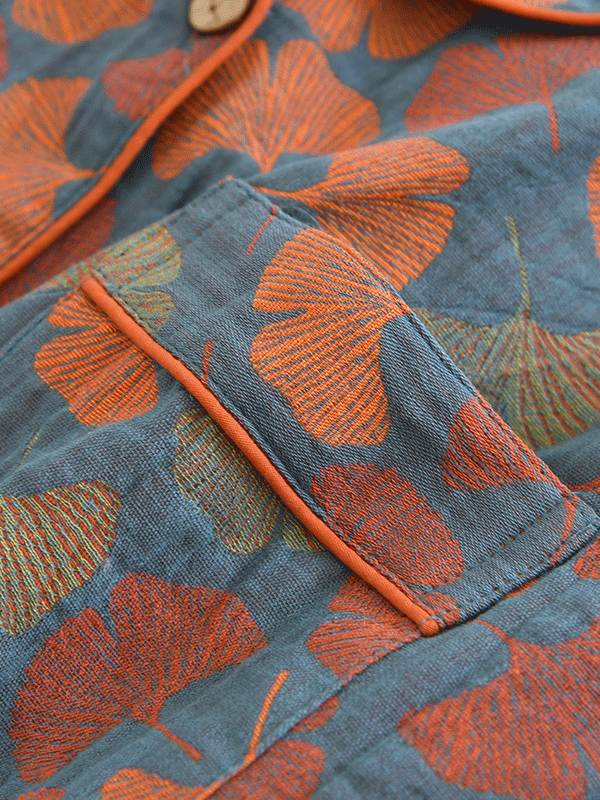 Vintage Bloemenprint Crepe Pyjama Set - 2-delig voor Dames