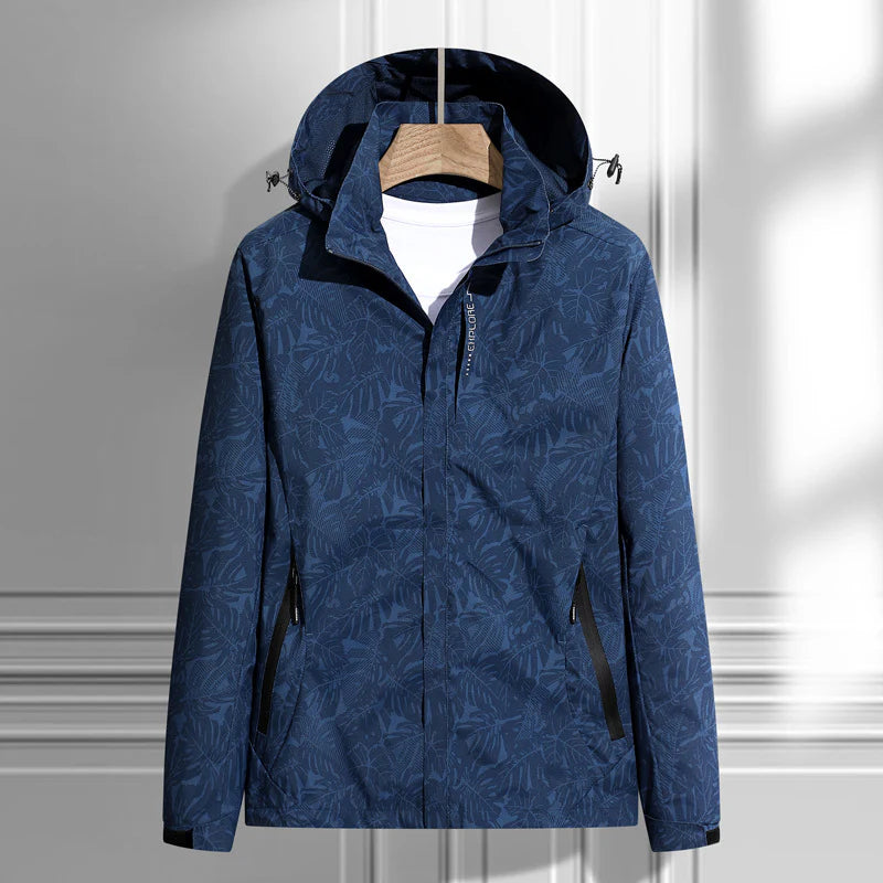 Dames Kapuzenjacke Met Rits Waterdicht Winddichte Licht Donkerblauw