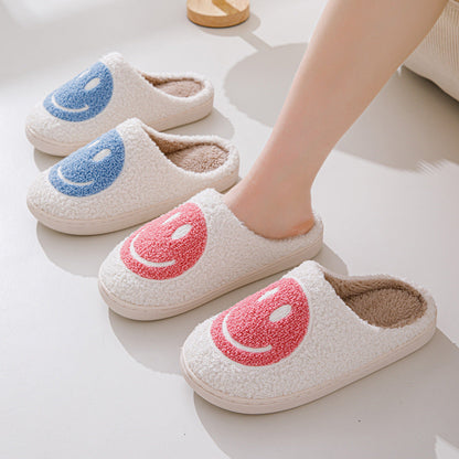 Pantoffels Unisex Glimlachpatroon Warm Zacht Smiley Sloffen