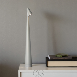 Minimalistische Tafellamp Geen Kabels Warm Licht Dimbaar Grijs