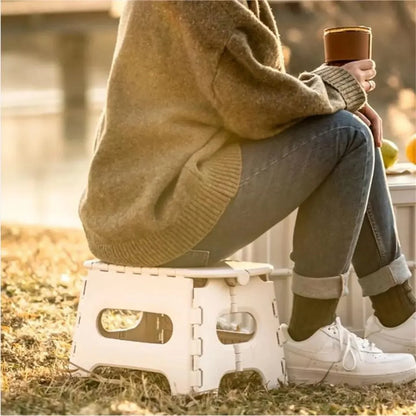 Opvouwbare Beige Tuinstoel van Duurzaam Plastic voor Buitenactiviteiten