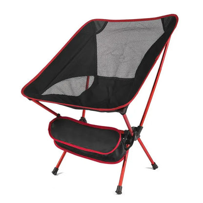 Opvouwbare Campingstoel Aluminium Lichtgewicht en Compact Rood
