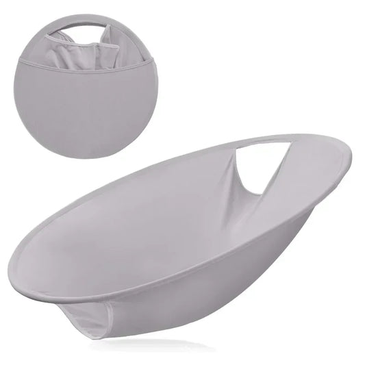 Opvouwbare Wasmand Zwart voor Vuile Kleding met 66 cm Diameter Grijs 2 gaten
