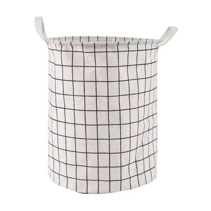 Opvouwbare Wasmand van Katoen en Linnen met Grote Capaciteit Wit 35x45cm M