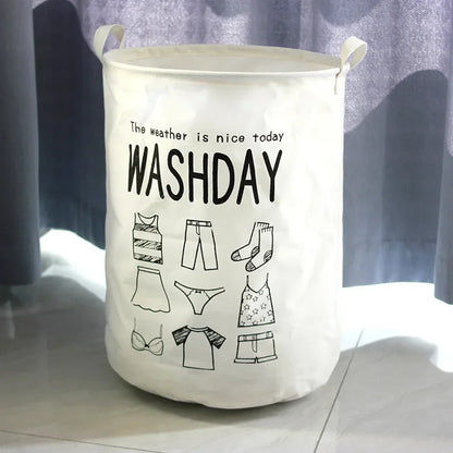 Opvouwbare Wasmand van Katoen en Linnen met Grote Capaciteit B 40x50cm L