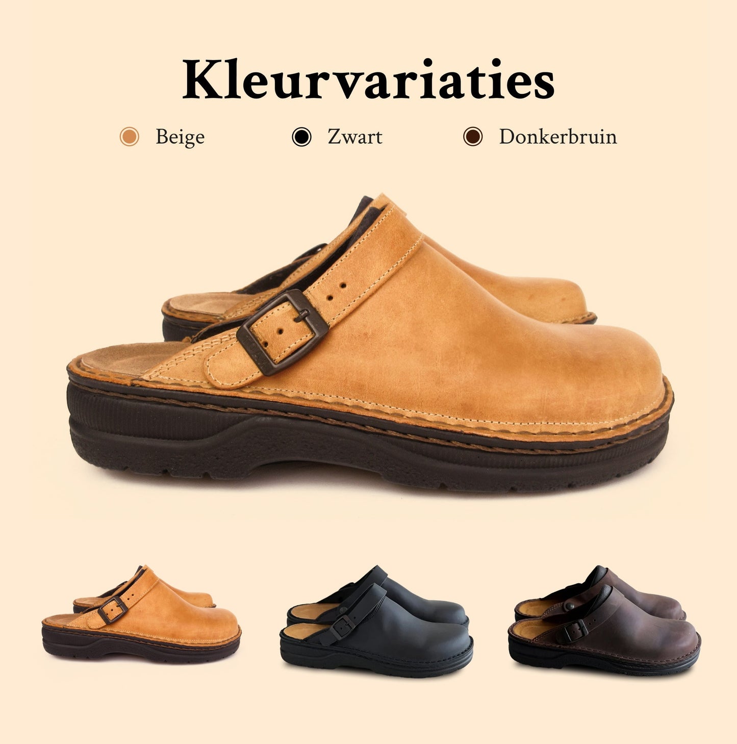 Orthopedische leren pantoffels voor heren – stijlvol en ondersteunend