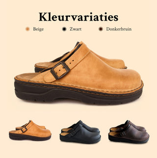 Orthopedische leren pantoffels voor heren – stijlvol en ondersteunend