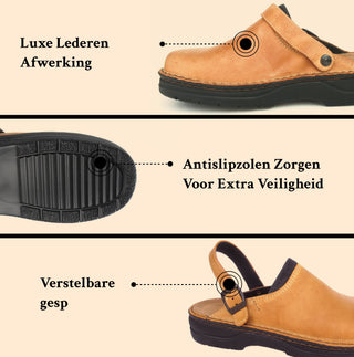 Orthopedische leren pantoffels voor heren – stijlvol en ondersteunend