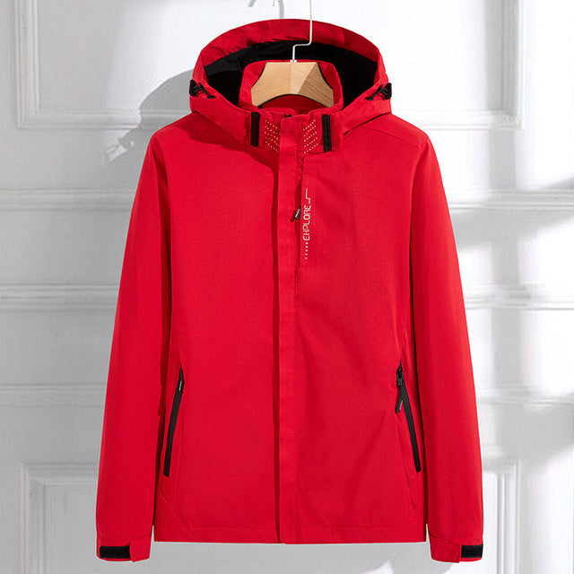 Dames Elegante Regenjacke Met Kapuze Waterdicht Licht Rood