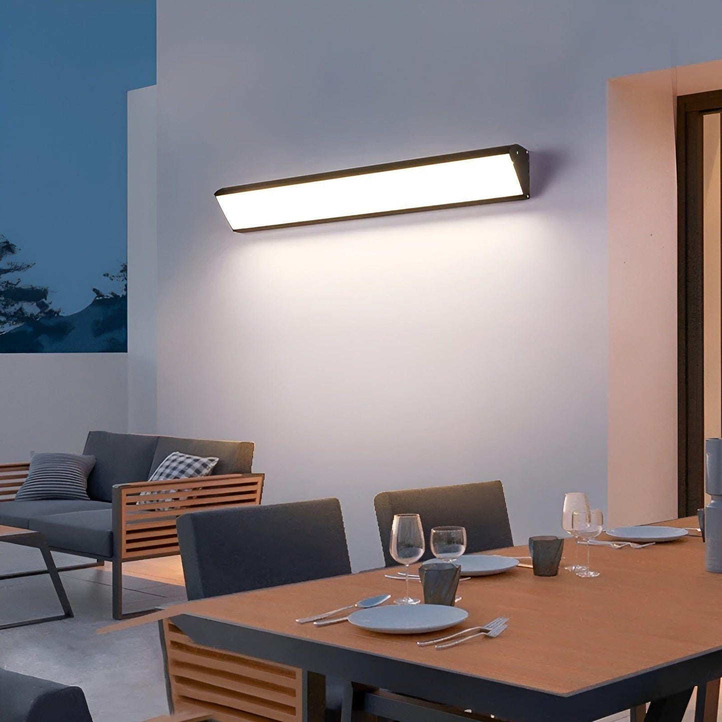 Waterdichte LED Wandlamp Ultraglow voor Binnen en Buiten – Energiezuinig Muurlamp met Lange Strepen
