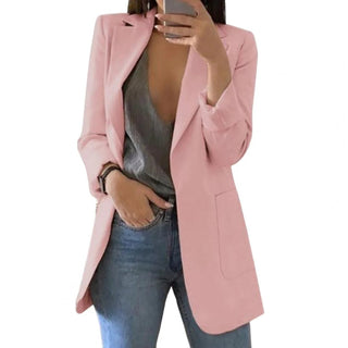 Manda | Oversized blazer voor dames | Lang roze